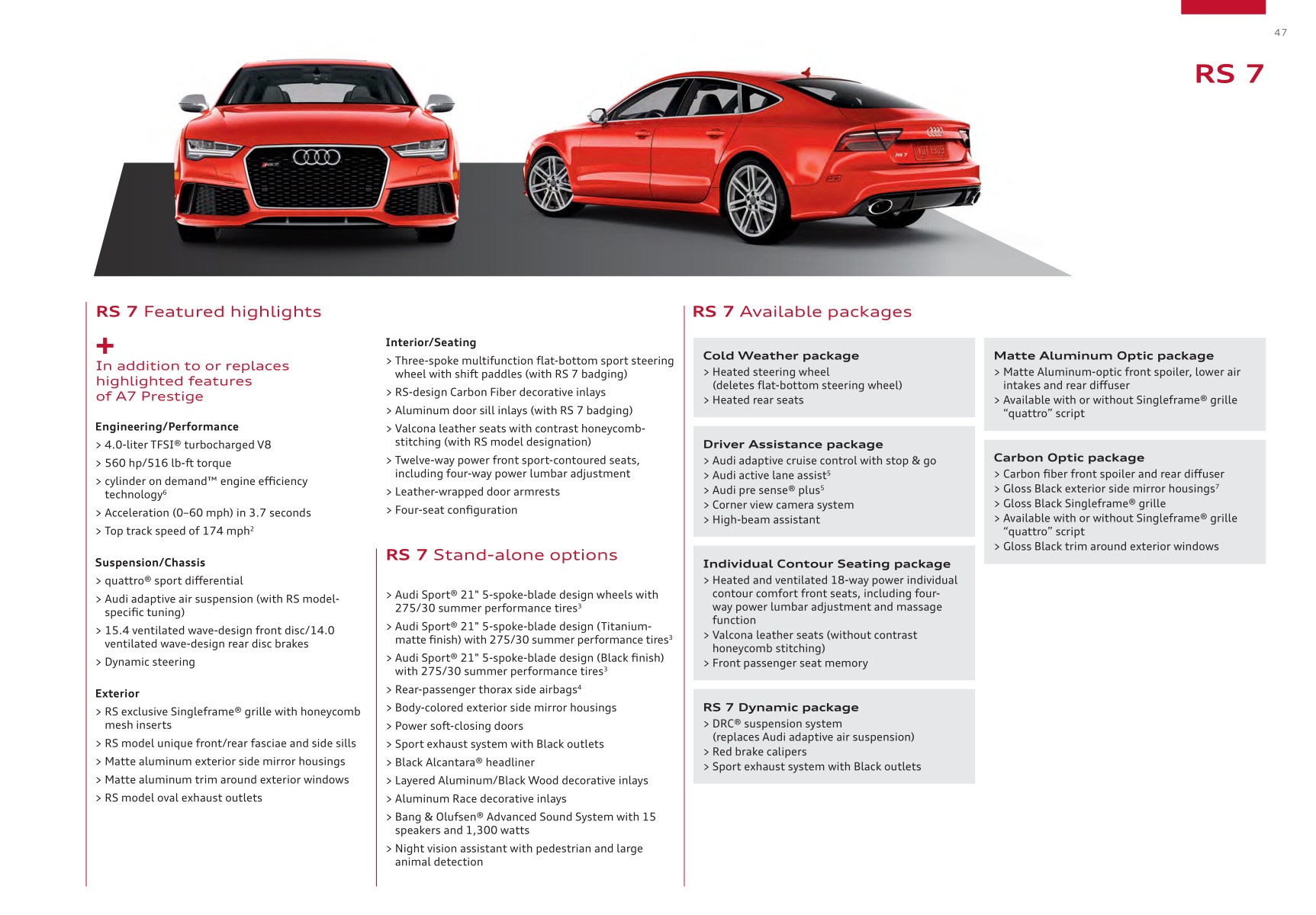 2016 Audi A7 Brochure Page 34